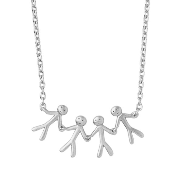 ByBiehl Family together 4 halskæde i sølv