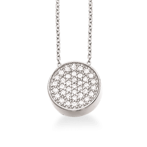 Cirkel Rhodineret Sølv Halskæde fra Scrouples 231512