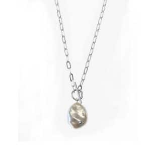Hultquist Eleonora sølv halskæde med baroque perle