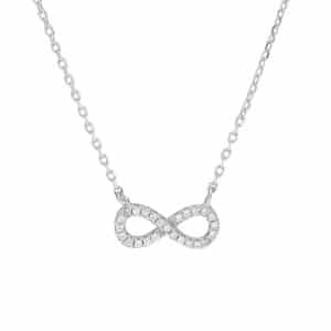 Joanli Agna sølv halskæde med uendelighedstegn, 42+3 cm kæde
