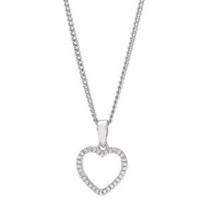 Joanli Aida sølv halskæde med mellem hjerte, 42+3 cm kæde