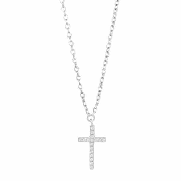 Joanli AlaineNor sølv halskæde med kors, 42+3 cm kæde