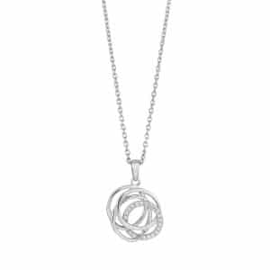 SIERSBØL halskæde i sølv med cirkel vedhæng