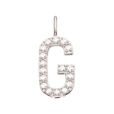 Bogstav G Sterling Sølv Halskæde fra Scrouples 3222-G