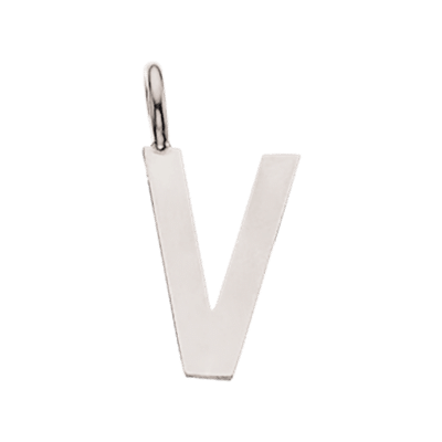 Bogstav V Sterling Sølv Halskæde fra Scrouples 3212-V