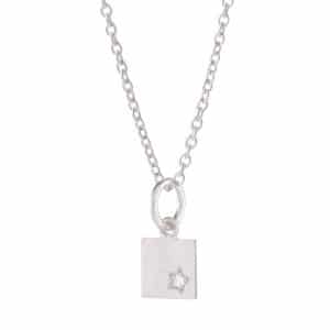 Diamond Square Sterling Sølv Halskæde fra Pernille Corydon