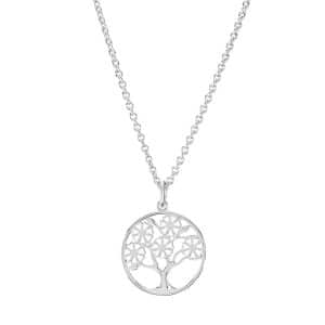 Lund Copenhagen sølv marguerit halskæde med livets træ