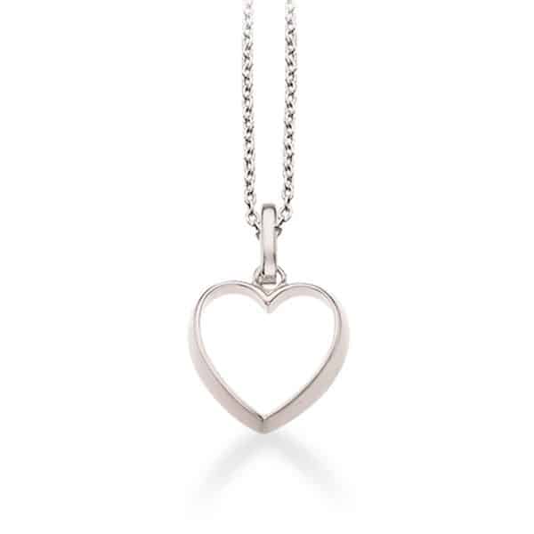 Hjerte Sterling Sølv Halskæde fra Scrouples 234542