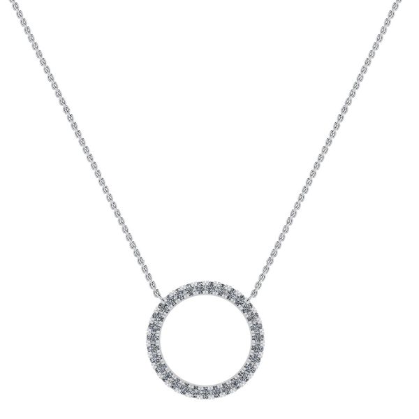 Cirkel Sterling Sølv Halskæde fra Smykkekæden ORSDC002S