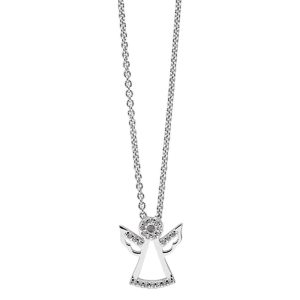 Engel halskæde i sølv med cubic zirkonia