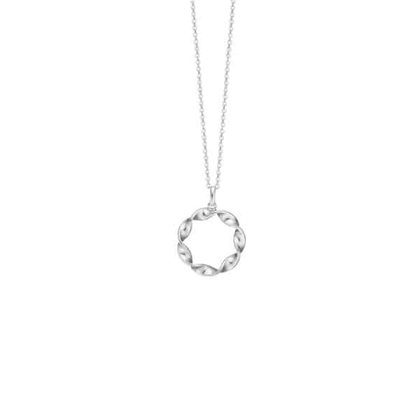 Aagaard Snoet cirkel halskæde i sølv - 1680-S-S45-45