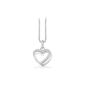 Hjerte Sterling Sølv Halskæde fra Scrouples 238462