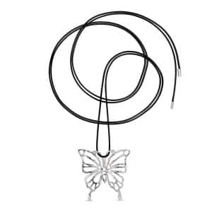 Jane Kønig Big Butterfly String halskæde i sølv