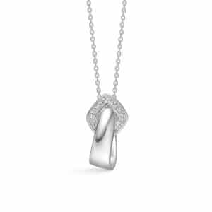 Mads Z Sølv Scarlett sølv halskæde med hvid topas