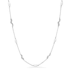 Studio Z Tangled halskæde i sterling sølv med perler