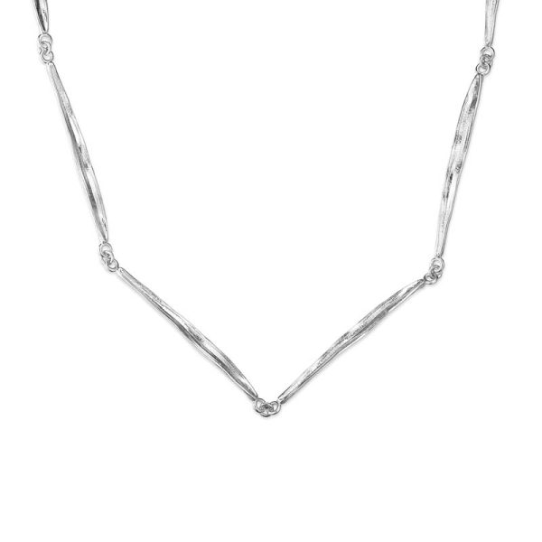 Flora Danica Græs halskæde i sølv