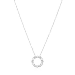 Sif Jakobs Biella halskæde i sølv med kubiske zirkoner og perle