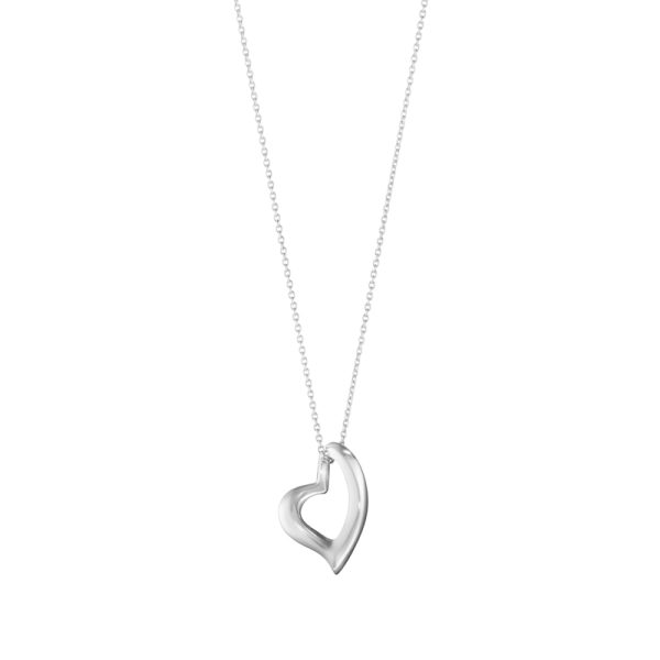 Georg Jensen Hearts halskæde med hjerte vedhæng i sølv