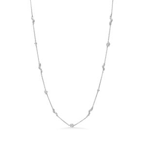 Studio Z Tangled halskæde i sølv med klar kubisk zirkon