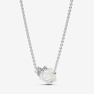 White Rose Sterling Sølv Halskæde fra Pandora