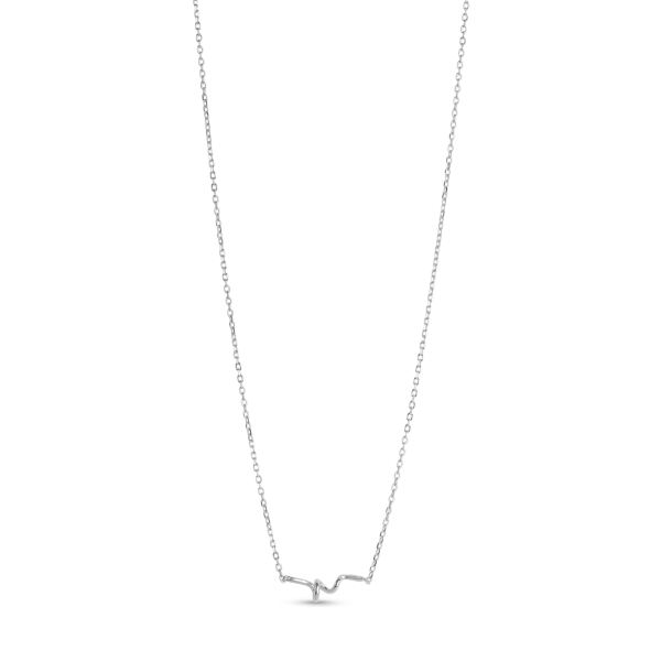 Enamel Twist Sterling Sølv Halskæde N106S