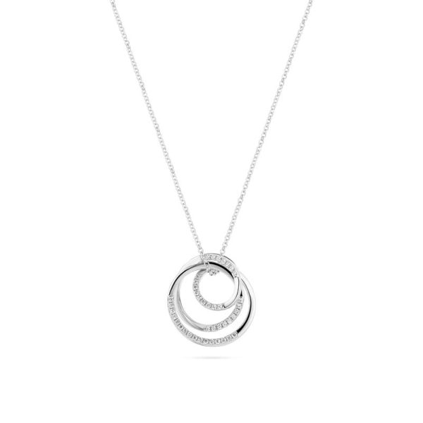 Sif Jakobs Spirale halskæde i sølv med cubic zirkonia
