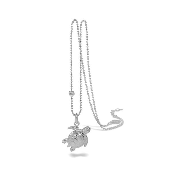 Blossom Copenhagen Sey Turtle halskæde med vedhæng i sølv med cubic zirkonia