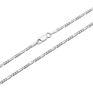 Figaro halskæde i Sølv - 2 mm fra 40 cm