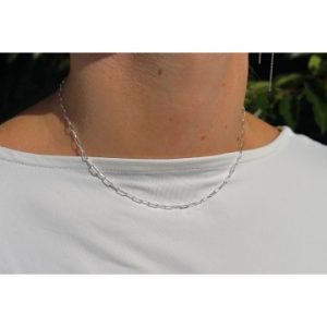 Link halskæde sølv - 40 cm - Halskæder - GodKarmaShop